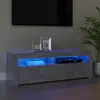 Image de vidaXL Meuble TV LED 120x35x40 cm - Gris Béton