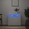 Image de vidaXL Buffet LED Blanc 75 cm - Bois d'ingénierie