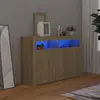 Image de VIDAXL vidaXL Buffet LED Chêne sonoma