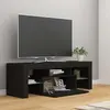 Image de vidaXL Meuble TV LED - Noir