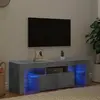 Image de vidaXL Meuble TV LED 120x35x40 cm - Gris Béton
