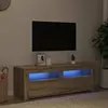 Image de vidaXL Meuble TV avec lumières LED - Chêne sonoma