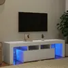 Image de VidaXL Meuble TV LED blanc 140 cm