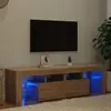 Image de vidaXL Meuble TV LED Chêne Sonoma 140 cm
