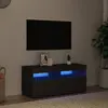 Image de vidaXL Meuble TV LED - Noir