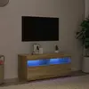 Image de vidaXL Meuble TV LED - Chêne