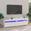 Image de vidaXL Meubles TV 2 pcs avec LED Blanc