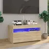 Image de vidaXL Meuble TV LED Chêne Sonoma