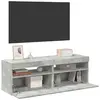 Image de VidaXL Meubles TV LED 2 pcs - Gris béton