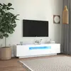 Image de vidaXL Meuble TV avec LED - Blanc