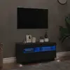 Image de vidaXL Meuble TV avec LED - Noir