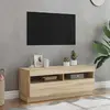Image de vidaXL Meuble TV LED - Chêne Sonoma