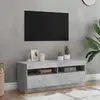 Image de VIDAXL Meuble TV avec LED - Gris béton