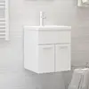 Image de vidaXL Armoire d'évier Blanc
