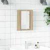 Image de vidaXL Armoire à miroir LED - Chêne sonoma