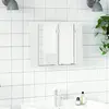 Image de vidaXL Armoire salle de bain à miroir LED Blanc 60x12x45 cm