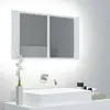 Image de vidaXL Armoire à miroir LED 80x12x45 cm - Blanc