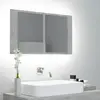 Image de vidaXL Armoire LED salle de bain - Gris béton