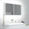 Image de VIDAXL Armoire salle de bain à miroir LED Blanc