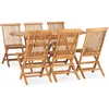 Image de VIDAXL Ensemble Extérieur Teck 7 pcs - Bois