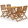 Image de vidaXL Ensemble à dîner pliable 5 pièces - Acacia