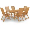 Image de vidaXL Ensemble 7 pcs Bois teck massif