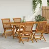 Image de vidaXL Ensemble à manger de jardin 5 pcs - Bois de teck massif