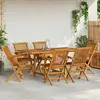 Image de Salon de Jardin vidaXL Bois de Teck - 7 pcs