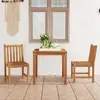 Image de vidaXL Ensemble à manger de jardin 3pcs - Bois de teck solide
