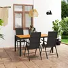Image de vidaXL Ensemble à manger de jardin 5 pcs - Noir et marron