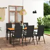 Image de VIDAXL Ensemble à manger de jardin 7 pcs - Noir et Marron