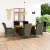 Image de Mobilier à Dîner vidaXL Résine Tressée - 7 pcs Marron