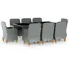 Image de vidaXL Ensemble à manger d'extérieur 9 pcs