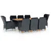Image de VidaXL Ensemble à Manger 9 Pièces avec Coussins - Gris Foncé