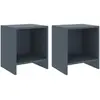 Image de vidaXL Tables de chevet 2 pcs - Gris clair