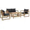 Image de vidaXL Salon de jardin 4 pcs bambou