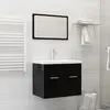 Image de vidaXL Lavabo encastré en céramique avec robinet 610 mm
