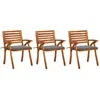 Image de vidaXL Chaise à manger de jardin avec coussin - Acacia massif