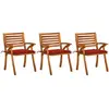 Image de VIDAXL Chaises à Manger de Jardin Lot de 3 Acacia