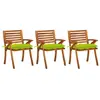 Image de vidaXL Chaises à manger de jardin lot de 3 - Acacia massif