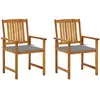 Image de vidaXL Chaises de jardin avec coussins lot de 2