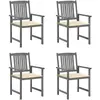 Image de vidaXL Chaises de jardin - Bois d'acacia