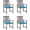 Image de vidaXL Chaises de jardin gris