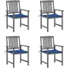 Image de vidaXL Chaises de jardin lot de 4