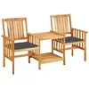Image de vidaXL Chaises de jardin avec table à thé