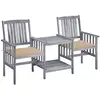 Image de VIDAXL Chaises de jardin avec table à thé - Acacia solide