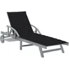 Image de vidaXL Chaise longue de jardin - Gris