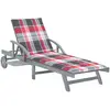 Image de VIDAXL Chaise longue de jardin - Gris