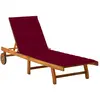 Image de VIDAXL Chaise longue avec coussin rouge - Acacia solide