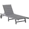 Image de VIDAXL Chaise longue de jardin - Gris